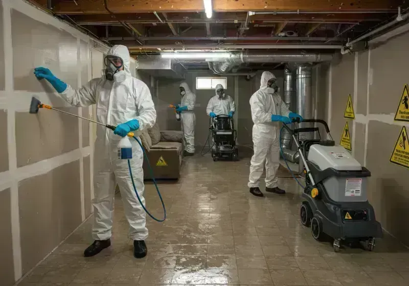 Basement Moisture Removal and Structural Drying process in Fremont County, CO